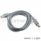 Кабель Cablexpert Кабель USB 2.0 Pro, AM/BM, 1.8м, экран, серый (CCP-USB2-AMBM-6G)
