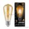 Лампа светодиодная GAUSS 102802006  LED Filament st64 Е27 6Вт golden 2400к 1/10/40