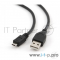 Кабель USB2.0 соединительный USB A-microB Gembird Cablexpert CCP-mUSB2-AMBM-0.5M, черный (0.5м)