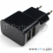 Аксессуар Cablexpert Адаптер питания 100/220V - 5V USB 2 порта, 2.1A, черный (MP3A-PC-12)