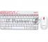Комплект клавиатура + мышь Logitech MK240 Nano 920-008212, беспров., бело-красный (USB)