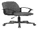 Кресло Бюрократ CH-808-LOW/#G низкая спинка серый 3C1 НА ПИАСТРЕ