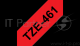 Лента Brother в кассете TZE-461 36-мм, ламинированная, черный на красном фоне, 8 м.