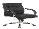 Кресло руководителя Бюрократ T-9927SL-LOW/BLACK низкая спинка черный кожа крестовина хром