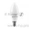 Лампа светодиодная LED-СВЕЧА-VC 11Вт 230В E14 3000К 990лм IN HOME 4690612020464