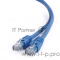 Патч-корд UTP Cablexpert PP6U-1M/B кат.6, 1м, литой, многожильный (синий)