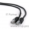 Патч-корд UTP Cablexpert PP6U-1M/BK кат.6, 1м, литой, многожильный (чёрный)