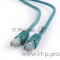 Патч-корд UTP Cablexpert PP6U-1M/G  кат.6, 1м, литой, многожильный (зелёный)
