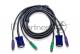 Переключатель ATEN 2L-1001P/C кабель/шнур, монитор+клавиатура+мышь CABLE HD15M/MD6M/MD6M-HD15F/M, 1.8M