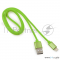 Кабель Cablexpert Кабель для Apple CC-S-APUSB01Gn-1M, AM/Lightning, серия Silver, длина 1м, зеленый, блистер
