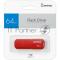 Флешка USB Smartbuy 64GB CLUE Red (SB64GBCLU-R).  