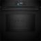 Духовой шкаф Bosch HNG978QB1 Accent line. Serie 8, духовой шкаф с микроволнами и паром, черный, 28 режимов + комбинированные режимы , микроволны до 800 Вт, 4-слойное остекление, 3 цветных текстовых TFT-дисплея 2,5 с сенсорным управлением, поворотный 