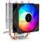 Кулер ExeGate Wizard EXX200-PWM.RGB (Al+Cu, 2 тепл.трубки, LGA775/1150/1151/1155/1156/120 TDP 95W, Fan 90mm, PWM, 800-2400RPM, Hydro bearing, 4pin, 11-24db, 305г, RGB подсветка, с термопастой,