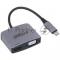 Концентратор Dahua 2-in-1 Adapter USB 3.1 Type-C to HDMI + VGA Docking Station