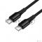 Кабель USB2.0 Hoco Type-C/Type-C, 3А, 60Вт, X120, 1м, черный, коробка
