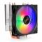 Кулер ExeGate Wizard EXX400V3-PWM.FRGB (Al+Cu, 4 тепл.трубки, LGA775/1150/1151/1155/1156/120 TDP 140W, Fan 120mm, PWM, 800-1800RPM, Hydro bearing, 4pin, 11-24db, 540г, FRGB подсветка, с термоп