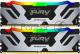 Оперативная память Kingston Fury Renegade, DDR5, 32Gb (2x16GB), 7200MHz, CL38, DIMM, с радиатором, RGB, серебристый/черный