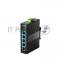 Промышленный коммутатор 5-Port 10/100M Aluminum Industrial PoE+ Switch, 4 10/100M Ports, 1 10/100M Uplink Ports, 802.3at/af, Din-rail design, Power supply: DC 9.6~57V, work temperature:-40°C-75°C, Power Adapter Not Included