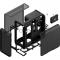 Корпус без блока питания Case HYTE X50 Air, Midi-Tower, no fans, 2xUSB-A 3.2, 1xUSB Type-C, E-ATX, ATX, mATX, mITX Pitch Black