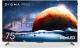 Телевизор QLED Digma Pro 75 Mini LED 75Q Google TV Frameless серебристый/серебристый 4K Ultra HD 144Hz MEMC DVB-T DVB-T2 DVB-C DVB-S DVB-S2 USB WiFi Smart TV