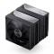 Кулер для процессора CPU Cooler JONSBO CA90 ARGB (270W, 4-pin PWM, 159mm, Al/Cu, 6x6mm, ARGB, 1x130mm + 1x120mm, 76.57CFM/69.61CFM, 31.4dBA/32.6dBA, 1800RPM/1800RPM, S: 1851/1700/1200/115X, AM4/AM5 Black)
