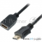 Кабель Удлинитель кабеля HDMI Cablexpert CC-HDMI4X-0.5M, 0.5 м, v2.0, 19M/19F, черный, экран