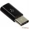 Переходник ORIENT Переходник USB 2.0 micro-Bf (5pin) UC-201 - Type-Cm (24pin), черный