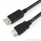 Кабель Cablexpert Кабель DisplayPort-HDMI, 5м, 20M/19M, черный, экран, пакет (CC-DP-HDMI-5M)