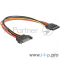 Кабель Cablexpert Удлинитель кабеля питания SATA 15pin(M)/15pin(F), 30см (CC-SATAMF-01)