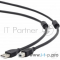 Кабель Cablexpert Кабель USB 2.0 Pro CCF2-USB2-AMBM-6, AM/BM, 1.8м, экран, 2феррит.кольца, черный, пакет