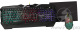 Игровой набор Qumo Solaris, клавиатура  проводная K03, 104 клавиши, встроенная радужная подсветка, мышь проводная M10, оптическая, 800/1200/1600/2200 dpi, коврик