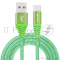 Кабель Crown USB - USB Type-C CMCU-3102C green