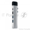 USB-хаб Satechi Aluminum Pro Hub with Ethernet для 2016/2017 MacBook Pro 13” и 15”. Цвет серебряный.