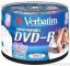 Диск DVD-R 4.7ГБ 16x Verbatim 43533, Printable, пласт.коробка, на шпинделе (50шт./уп.)