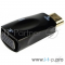 Переходник Gembird Переходник HDMI-VGA Cablexpert, 19M/15F (A-HDMI-VGA-02)