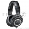Наушники AUDIO-TECHNICA ATH-M50X Black мониторные,закрытые,диаметр 45мм,част 15-28000Гц,макс. входн мощность 1600мВт,импеданс 38Ом,чувствительность 99дБ,два кабеля в комплекте: витой и прямой, цвет черный