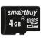 Карта памяти Micro SDHC 4GB Smartbuy Сlass 4 (с адаптером SD)