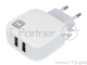 Сетевое зарядное устройство HARPER WCH-8220 Белый, 2хUSB, 2,4A