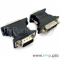 Переходник Cablexpert Переходник VGA-DVI, 15M/25F, черный, пакет (A-VGAM-DVIF-01)
