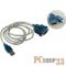 Переходник ORIENT Кабель-адаптер  USS-112, USB Am to RS232 DB9M (WCH CH340, поддержка Win 8.x/10), длина 1.2м, крепеж разъема - гайки