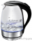 Чайник KELLI KL-1462 стекло(Объем 1.7л. Мощность 1850-2200Вт. Термостойкое боросиликатное стекло, внутр. подсветка. Автомат. отключение Шкала уровня воды. Защита чайника от включения без воды. Поворот корпуса на 360°. Закрытый нагреват. элемент.)