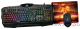 Игровой набор Qumo Wartime K51/M67, кл-ра проводная, 104+10 клавиш, подсветка RGB, мышь проводная, оптическая, RGB running, 1200/1600/2400/3200 dpi
