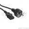 Кабель питания ExeGate Power PC-1P (Евровилка Schuko->С13) VDE-250V-3*0.5-CU, 6A, черный, 1.0м