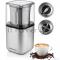 Кофемолка BRAYER, 2 ножа для мяг. и твер., 70 г.,Мощн. 200 Вт, нерж. корп, нажатием на крышку