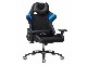 Кресло игровое Бюрократ VIKING 4 AERO BLUE две подушки черный/синий искусст.кожа/ткань