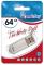 Флеш карта USB 2.0 Flash Drive 64GB Smartbuy V-Cut Silver (SB64GBVC-S)