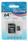 Карта памяти Micro SecureDigital 64Gb Smart buy SB64GBSDCL10-01 {Micro SDHC Class 10, UHS-1, SD adapter}