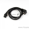 Кабель VCOM CE021-CU1.5-1.8 Кабель компьютер -- розетка 220V ( угловая Евровилка) VDE 3G*1.5mm2 , 1,8м