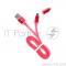 Кабель Cablexpert Кабель USB 2.0 CC-mAPUSB2pk1m, AM/microBM 5P - iPhone lightning, 1м, комбо кабель, алюминиевые разъемы, розовый, блистер