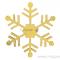 Елочная фигура Снежинка классическая, 66 см, цвет золотой